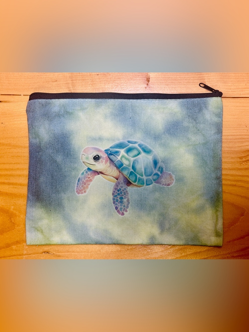 Tie Dye Turtle Pouch